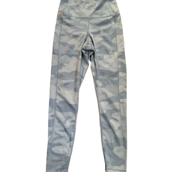 Glyder Apparel French Blue Camo Taper Leggings Size Medium - Picture 3 of 10